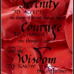 The Serenity Prayer on a beautiful background